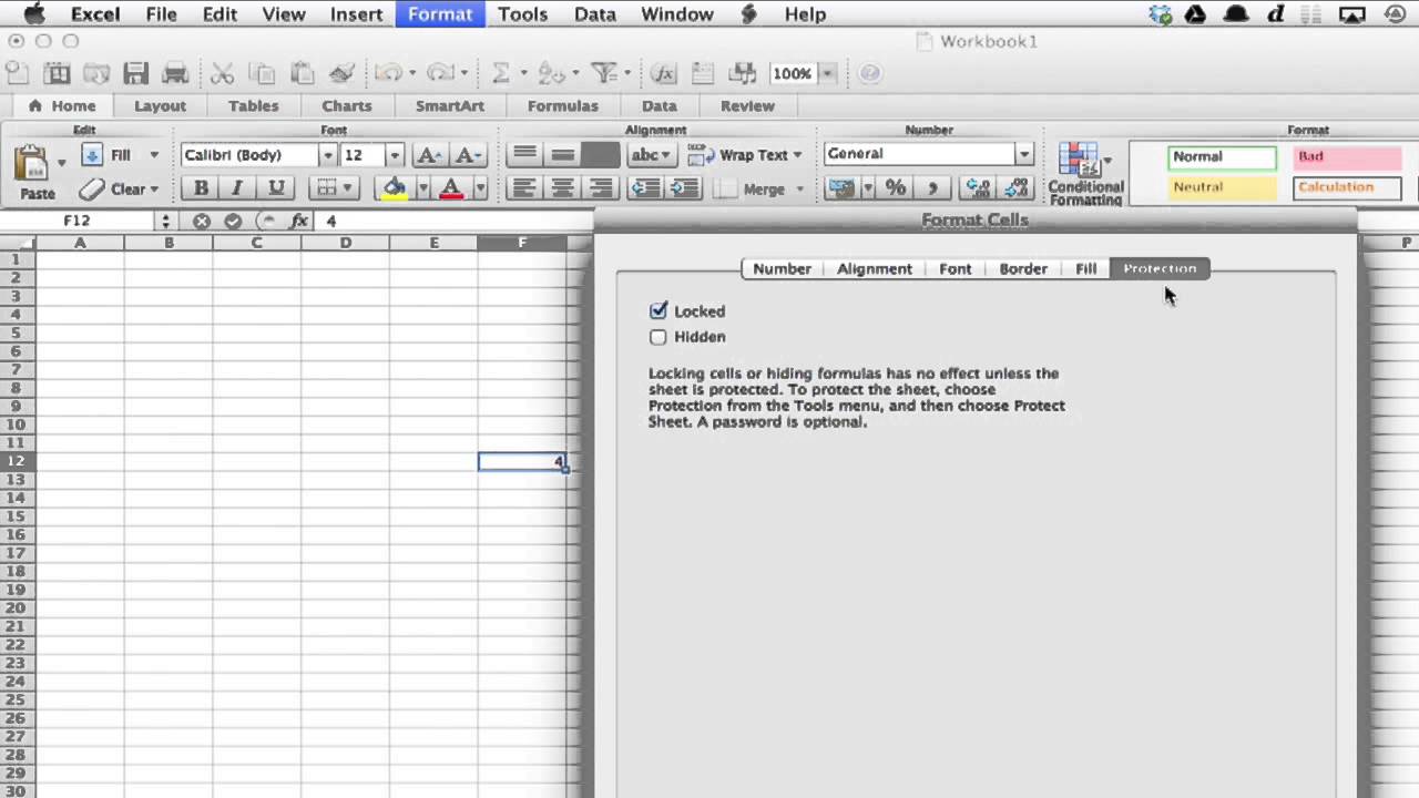 How To Lock A Cell In Excel For Mac